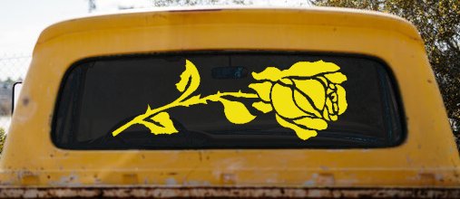 Rose Flower Car or Truck Window Decal Sticker