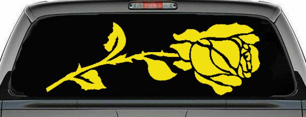 Rose Flower Car or Truck Window Decal Sticker
