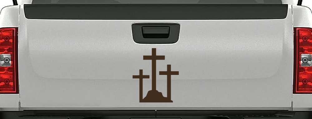 Three Crosses Christian Car or Truck Window Decal Sticker