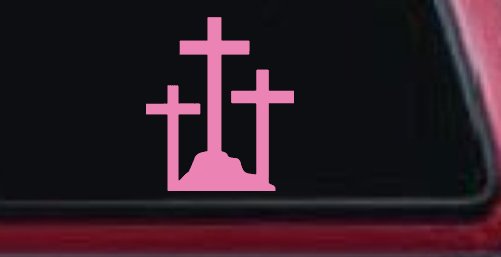 Three Crosses Christian Car or Truck Window Decal Sticker