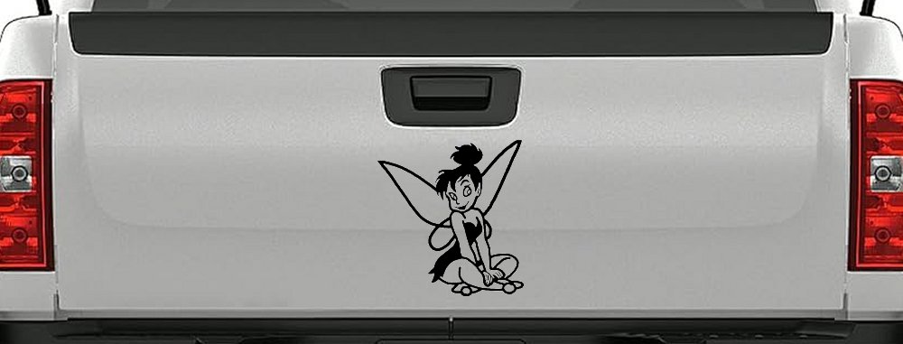 Tinkerbell Tinker Bell Sitting Fairy Tale Cartoons Car or Truck Window Decal Sticker