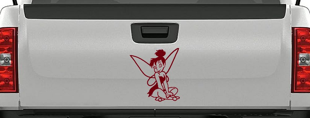 Tinkerbell Tinker Bell Sitting Fairy Tale Cartoons Car or Truck Window Decal Sticker