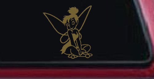 Tinkerbell Tinker Bell Sitting Fairy Tale Cartoons Car or Truck Window Decal Sticker