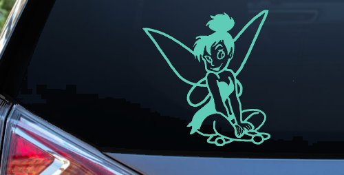 Tinkerbell Tinker Bell Sitting Fairy Tale Cartoons Car or Truck Window Decal Sticker