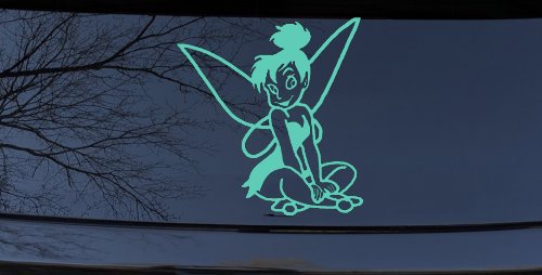 Tinkerbell Tinker Bell Sitting Fairy Tale Cartoons Car or Truck Window Decal Sticker