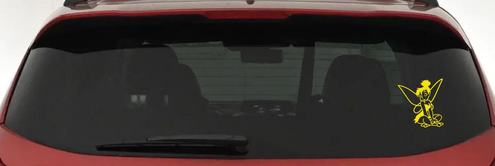Tinkerbell Tinker Bell Sitting Fairy Tale Cartoons Car or Truck Window Decal Sticker