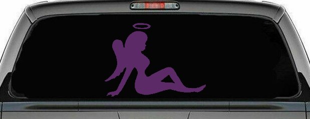 Mud Flap Women Angel with Halo Car or Truck Window Decal Sticker