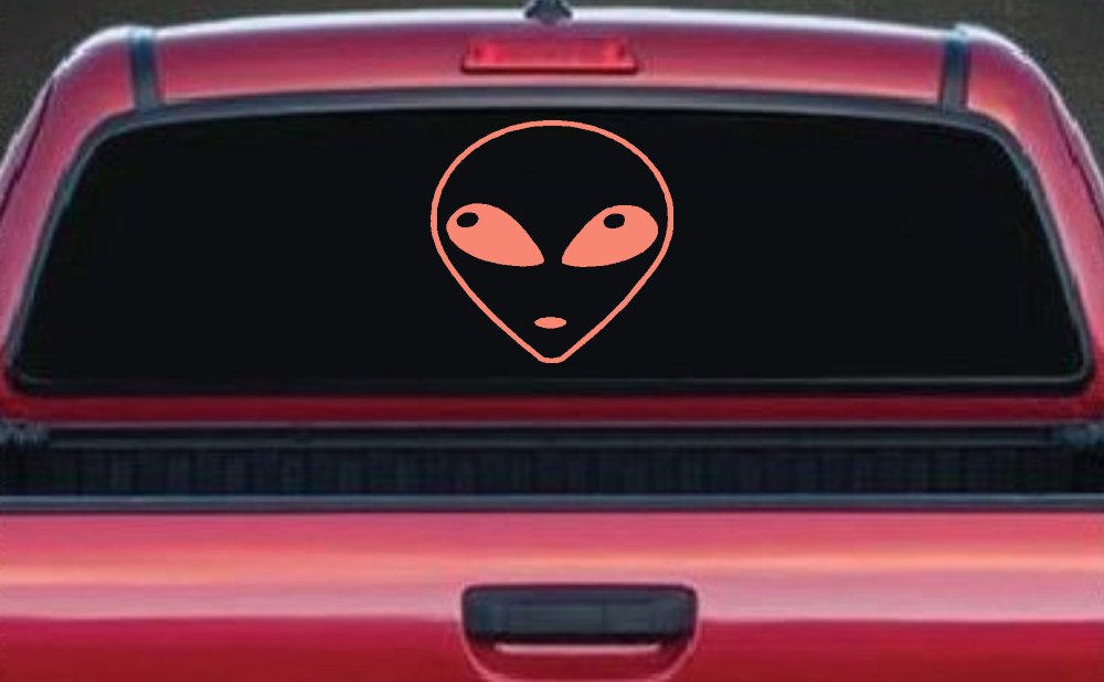 Alien Head Sci Fi Car or Truck Window Decal Sticker