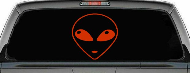Alien Head Sci Fi Car or Truck Window Decal Sticker