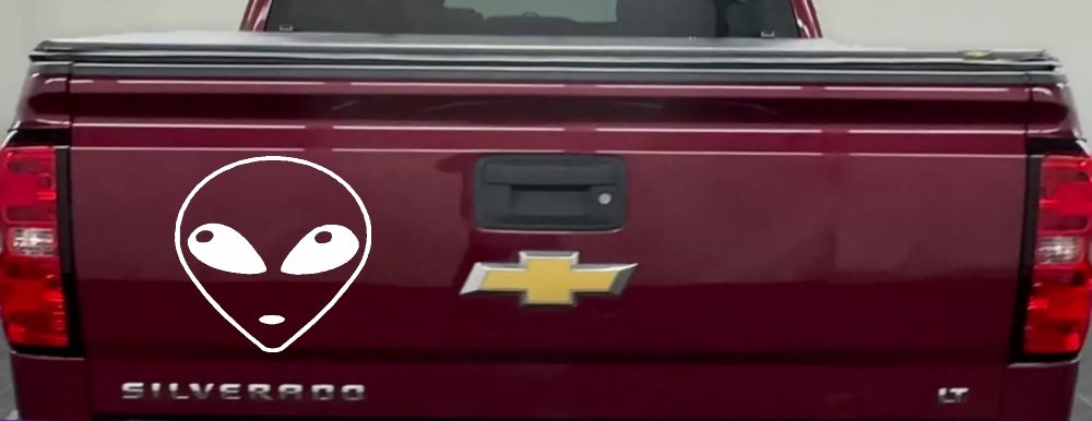 Alien Head Sci Fi Car or Truck Window Decal Sticker