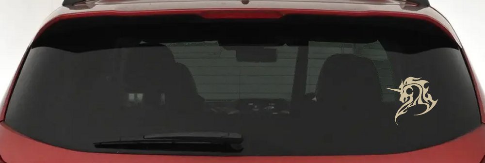 Tribal Unicorn Car or Truck Window Decal Sticker (Desert Sand)