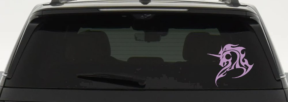 Tribal Unicorn Car or Truck Window Decal Sticker (Lilac)