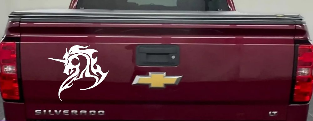 Tribal Unicorn Car or Truck Window Decal Sticker