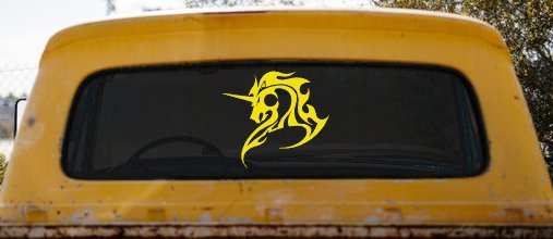 Tribal Unicorn Car or Truck Window Decal Sticker