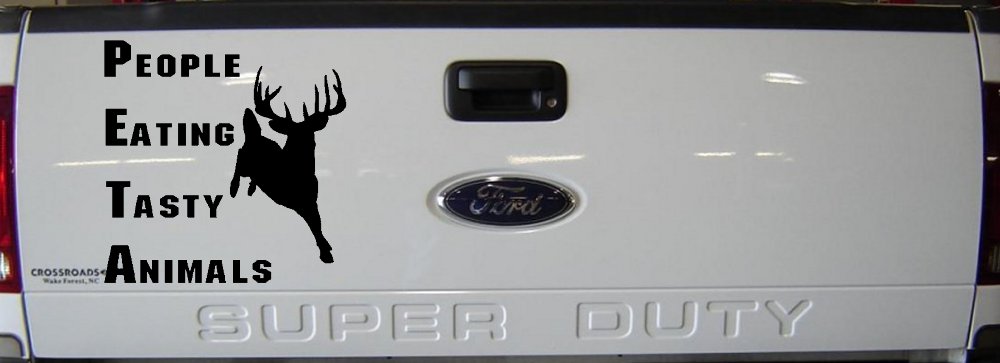 PETA People Eating Tasty Animals Deer Hunting Car or Truck Window Decal Sticker