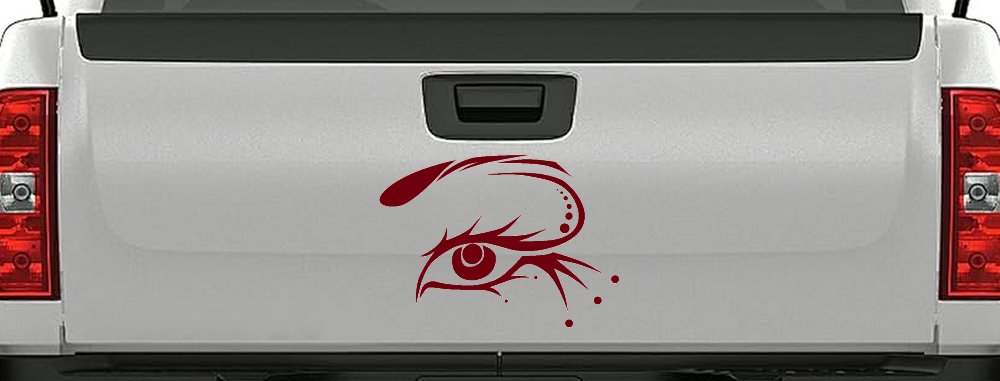 Eye Car or Truck Window Decal Sticker (Burgundy)