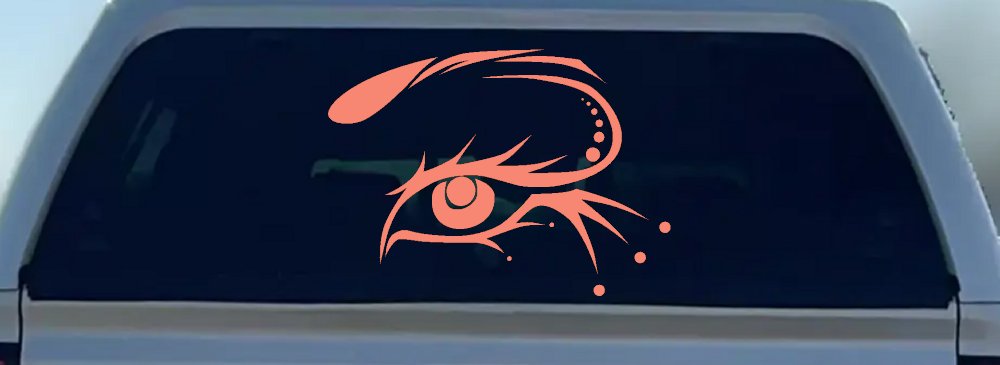 Eye Car or Truck Window Decal Sticker (Coral)