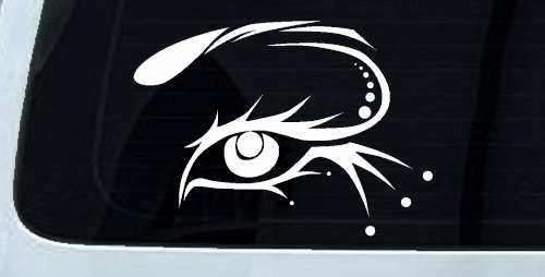 Eye Car or Truck Window Decal Sticker (White)