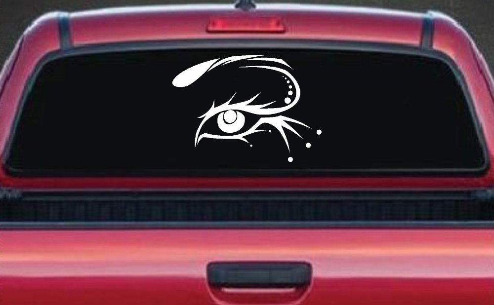 Eye Car or Truck Window Decal Sticker (White)