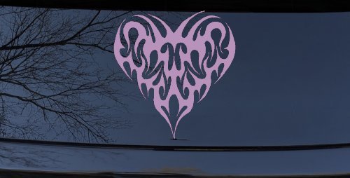 Tribal Heart with Swirls Car or Truck Window Decal Sticker