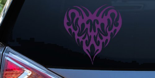 Tribal Heart with Swirls Car or Truck Window Decal Sticker