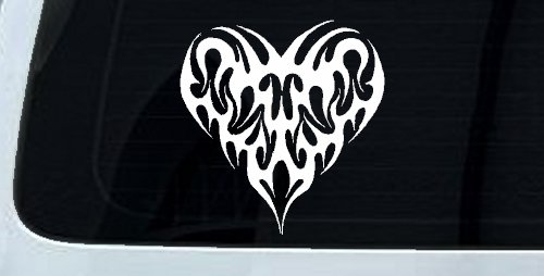 Tribal Heart with Swirls Car or Truck Window Decal Sticker