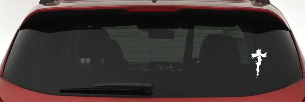Tribal Thorn Jesus Cross Christian Car or Truck Window Decal Sticker