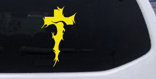Tribal Thorn Jesus Cross Christian Car or Truck Window Decal Sticker