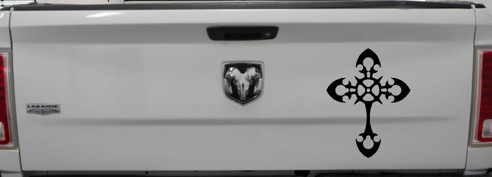 Celtic Cross Christian Car or Truck Window Vinyl Decal Sticker (Black)