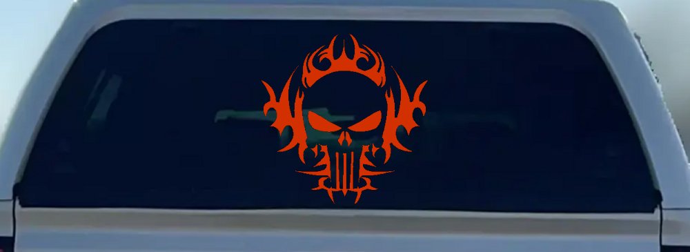 Tribal Punisher Skull Car or Truck Window Decal Sticker