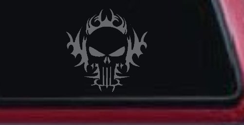 Tribal Punisher Skull Car or Truck Window Decal Sticker