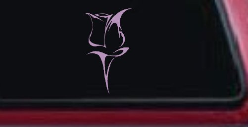 Tulip Rose Flower Car or Truck Window Decal Sticker (Lilac)