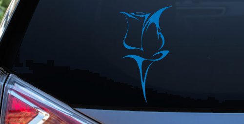 Tulip Rose Flower Car or Truck Window Decal Sticker (Sky Blue)