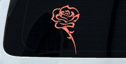 Single Open Rose Flower Car or Truck Window Decal Sticker
