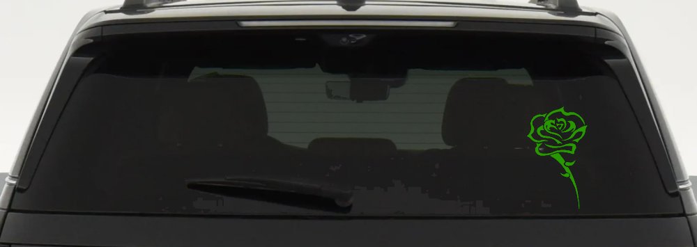 Single Open Rose Flower Car or Truck Window Decal Sticker