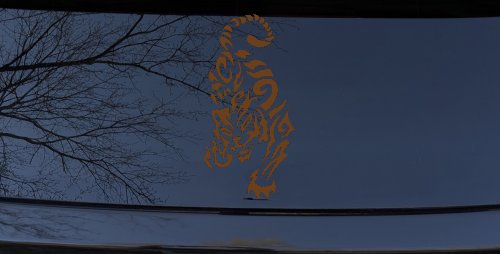 Tribal Cat Tiger Car or Truck Window Decal Sticker