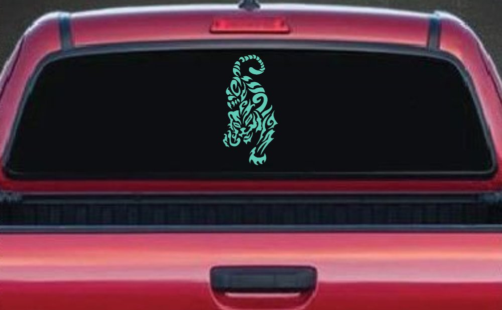 Tribal Cat Tiger Car or Truck Window Decal Sticker