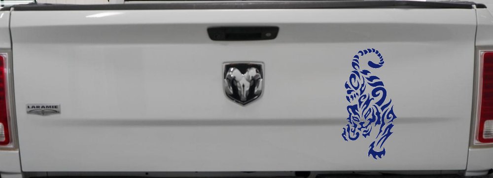 Tribal Cat Tiger Car or Truck Window Decal Sticker