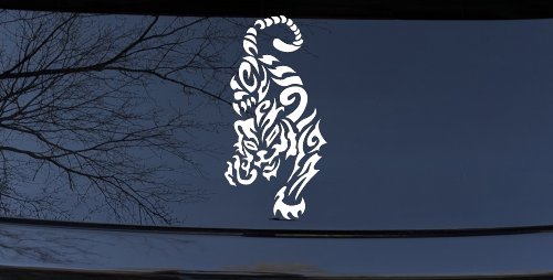 Tribal Cat Tiger Car or Truck Window Decal Sticker