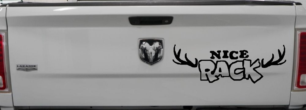 Nice Rack Deer Horns Funny Hunting Car or Truck Window Decal Sticker