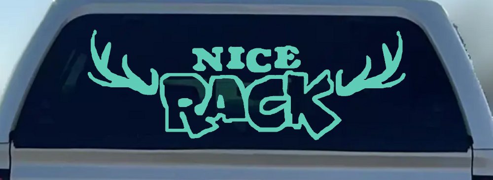 Nice Rack Deer Horns Funny Hunting Car or Truck Window Decal Sticker