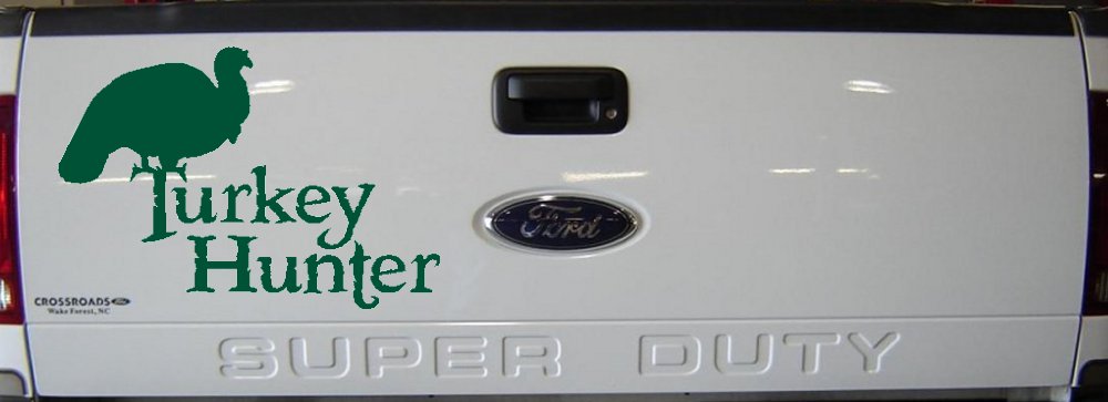 Turkey Hunter Hunting Car or Truck Window Decal Sticker