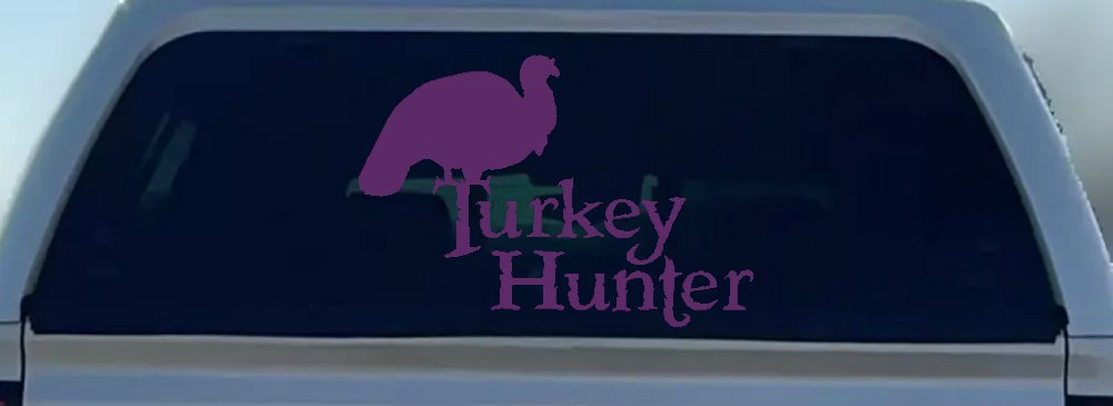 Turkey Hunter Hunting Car or Truck Window Decal Sticker (Violet)