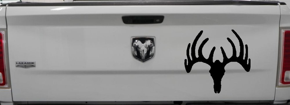 Deer Skull Mount Hunting Car or Truck Window Decal Sticker