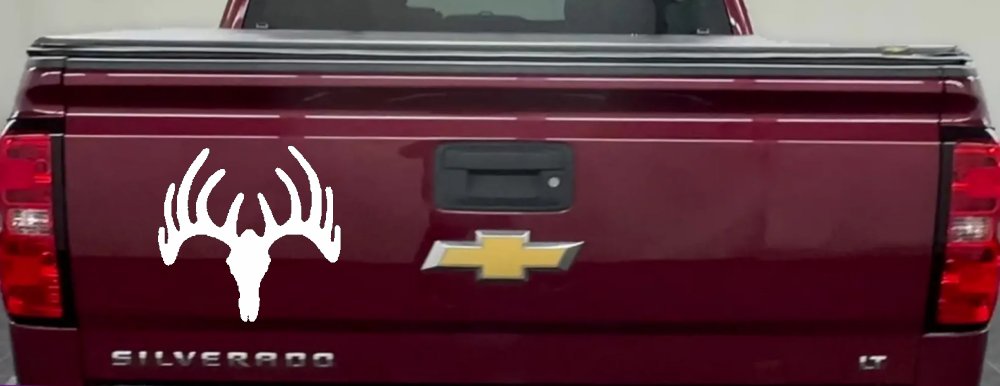 Deer Skull Mount Hunting Car or Truck Window Decal Sticker