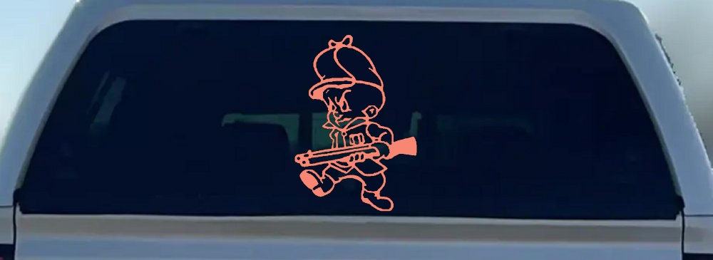 Elmer Fudd Hunting Cartoons Car or Truck Window Decal Sticker