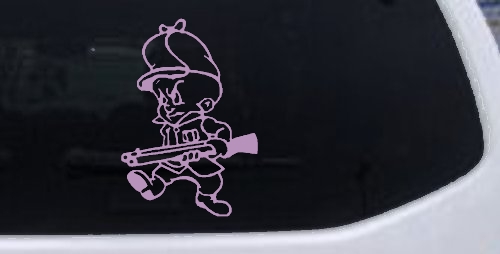 Elmer Fudd Hunting Cartoons Car or Truck Window Decal Sticker