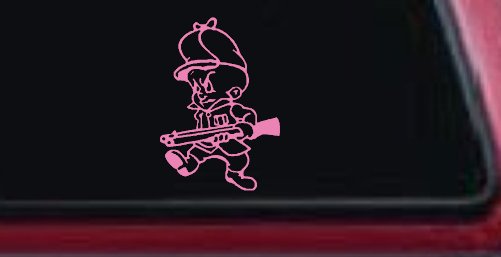 Elmer Fudd Hunting Cartoons Car or Truck Window Decal Sticker