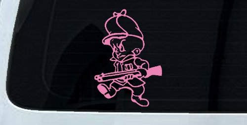 Elmer Fudd Hunting Cartoons Car or Truck Window Decal Sticker