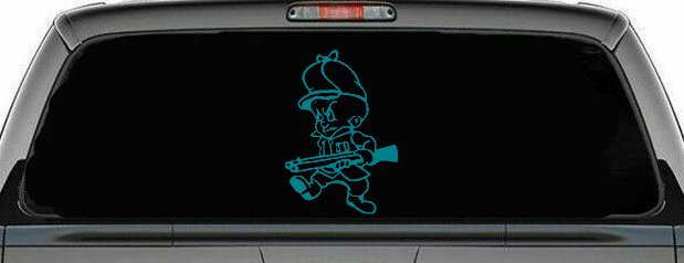 Elmer Fudd Hunting Cartoons Car or Truck Window Decal Sticker